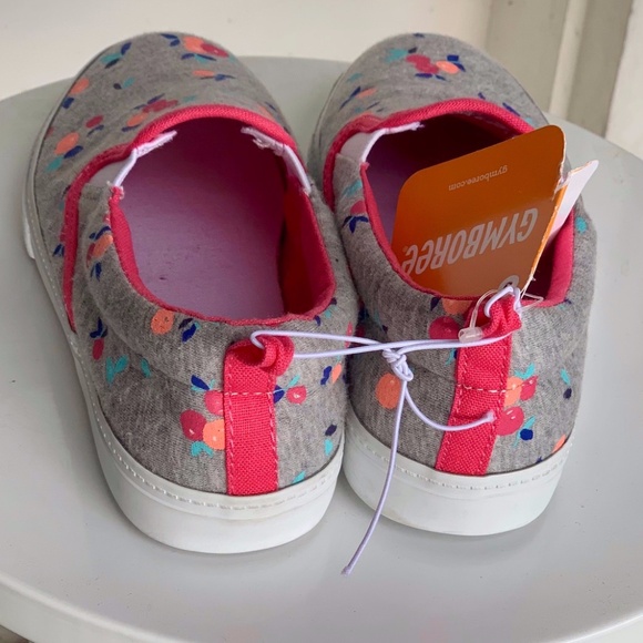 Gymboree Gray Floral Kids Sneakers - Picture 4 of 10